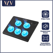 Cooling Laptop Gaming 5 Fan LED Kipas pendingin Laptop